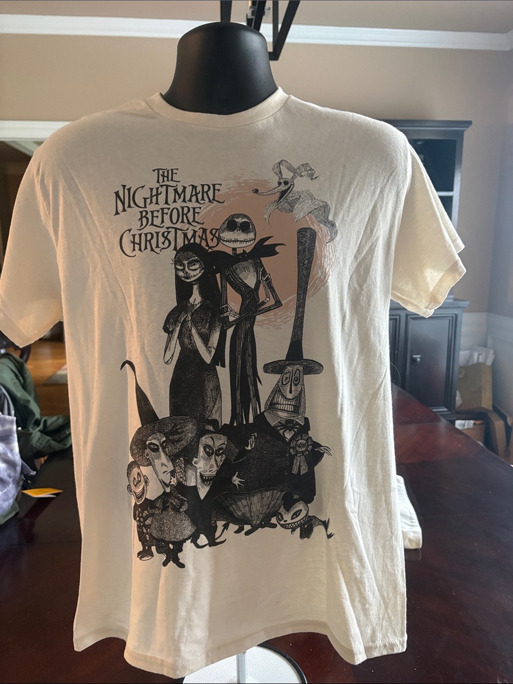 Disney The Nightmare Before Christmas Cream Graphic Tee